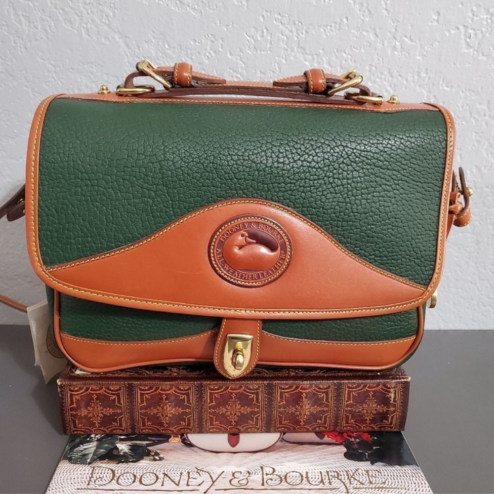 Dooney & Bourke Fir Green Vintage Carrier Shoulder Bag